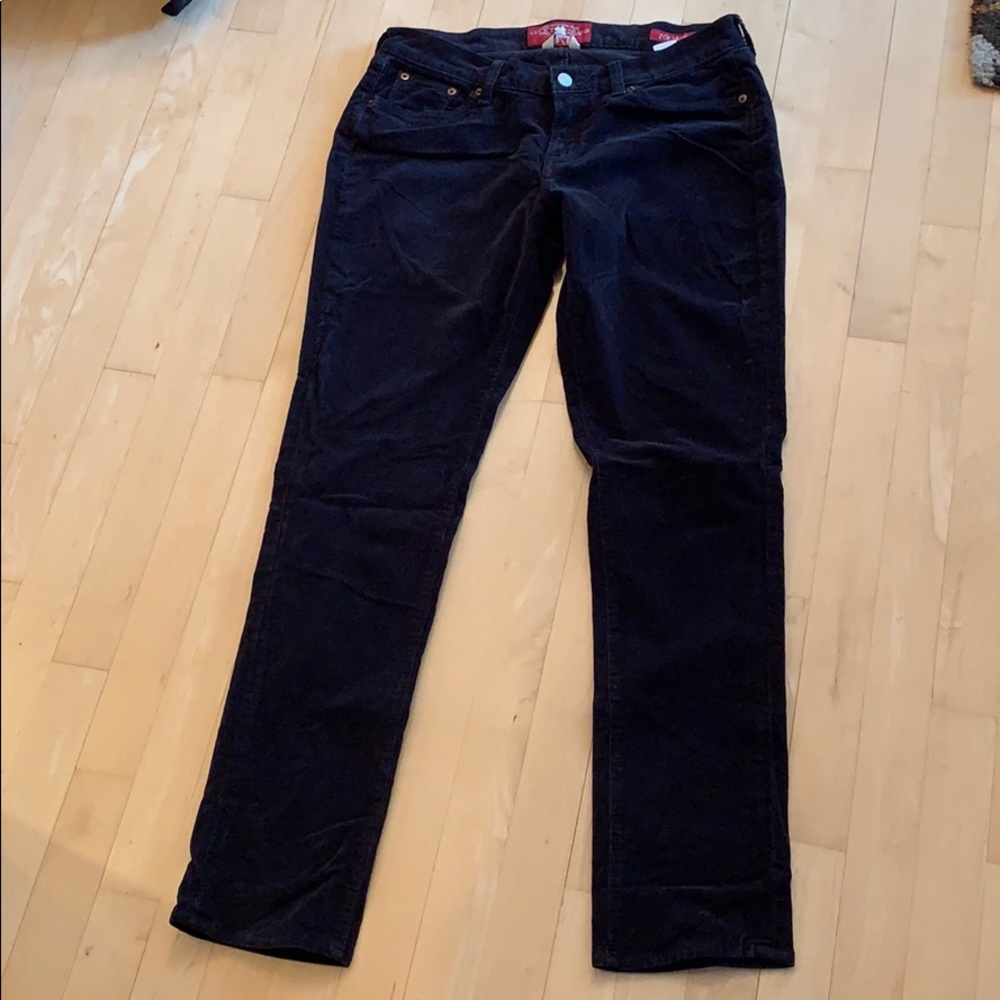 Lucky Brand black corduroy Zoe Skinny pants
